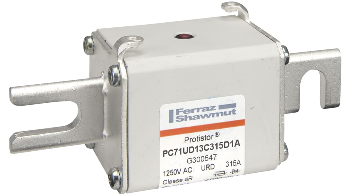 MERSEN - Fusibile ad alta velocità 71 aR 1250VAC 315A Percussore Coltelli DIN 110