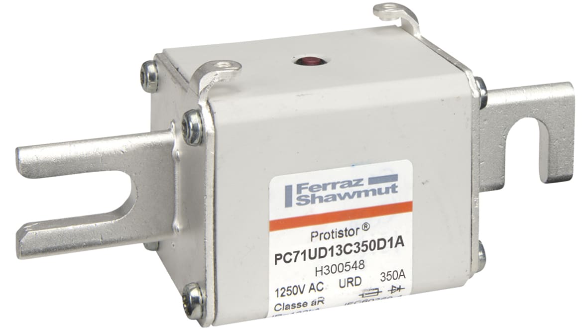 MERSEN - Fusibile ad alta velocità 71 aR 1250VAC 350A Percussore Coltelli DIN 110