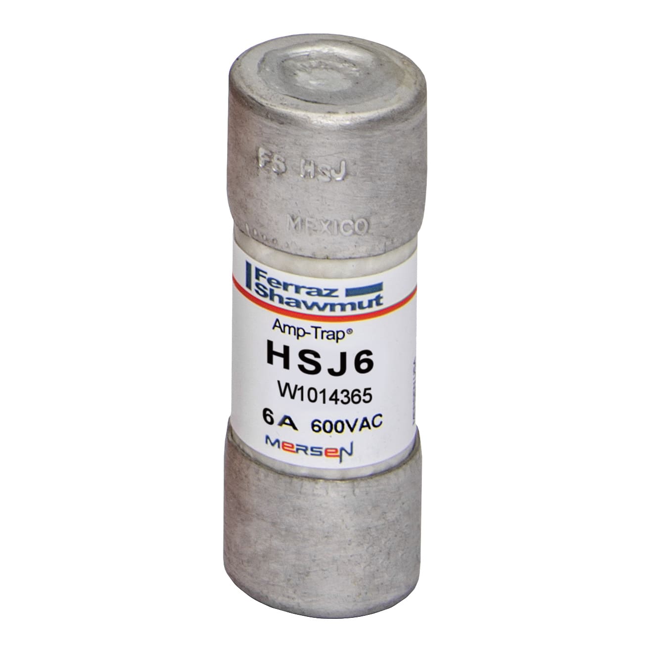 MERSEN - Fusibile HSJ - Classe J - Rapidi 600VAC 500VDC 6A Cilindrico