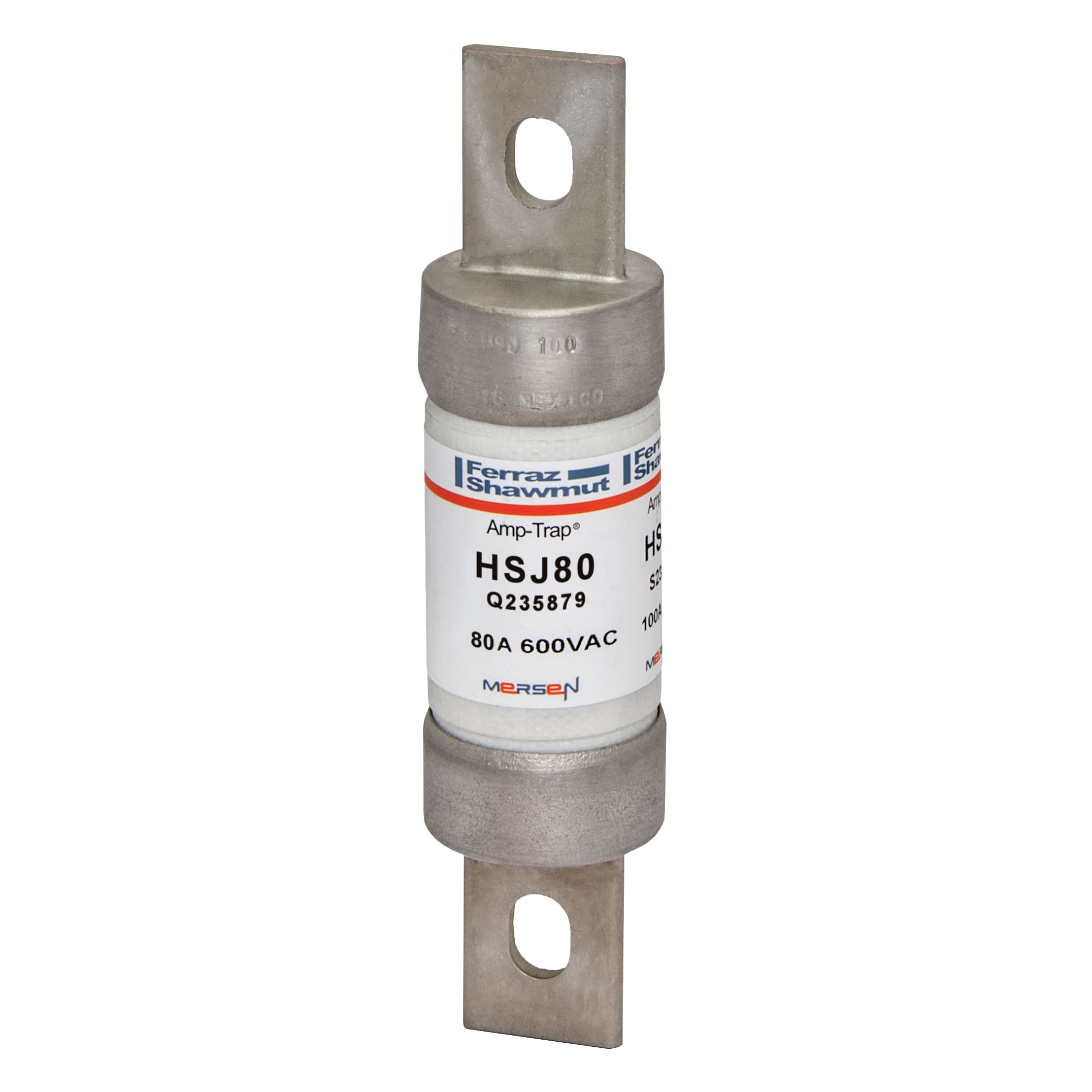 MERSEN - Fusibile HSJ - Classe J - Rapidi 600VAC 500VDC 80A Coltello