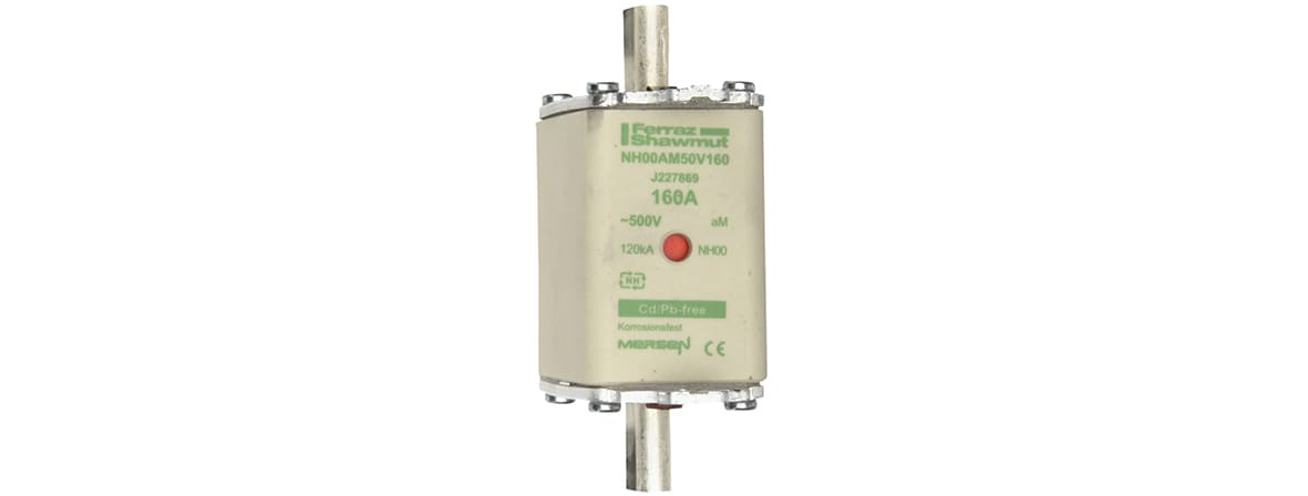 MERSEN - Fusibile NH00 aM 500VAC 160A Placche Attive Doppio Indicatore