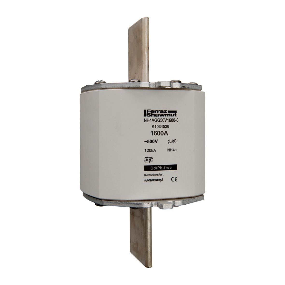 MERSEN - Fusibile NH4a gG 500VAC 1600A Placche Attive Indicatore Superiore