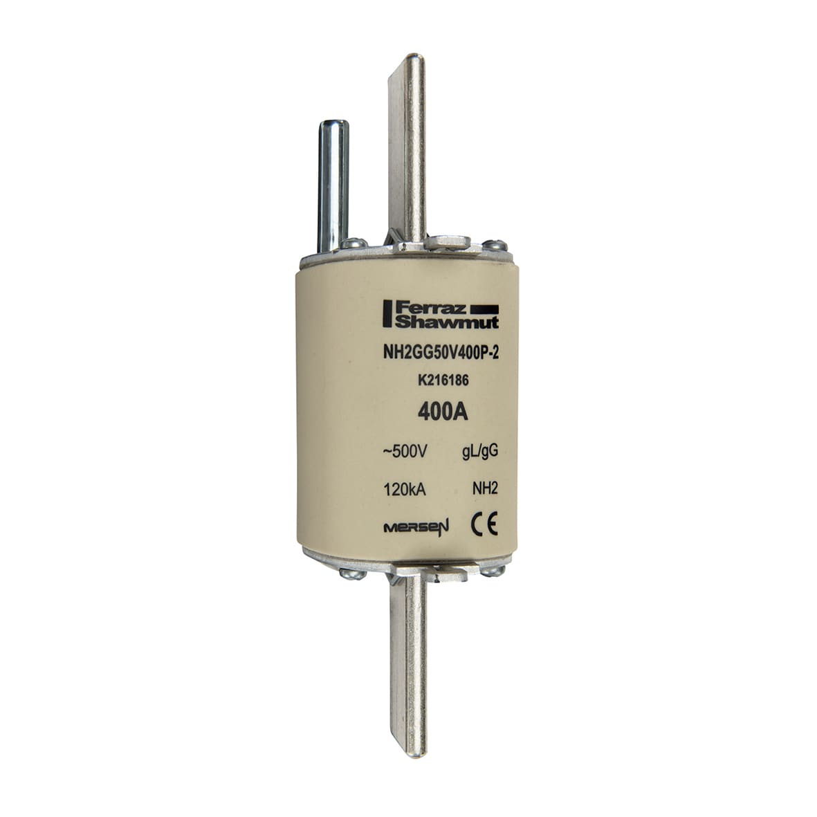 MERSEN - Fusibile NH2 gG 500VAC 400A Placche Attive Percussore