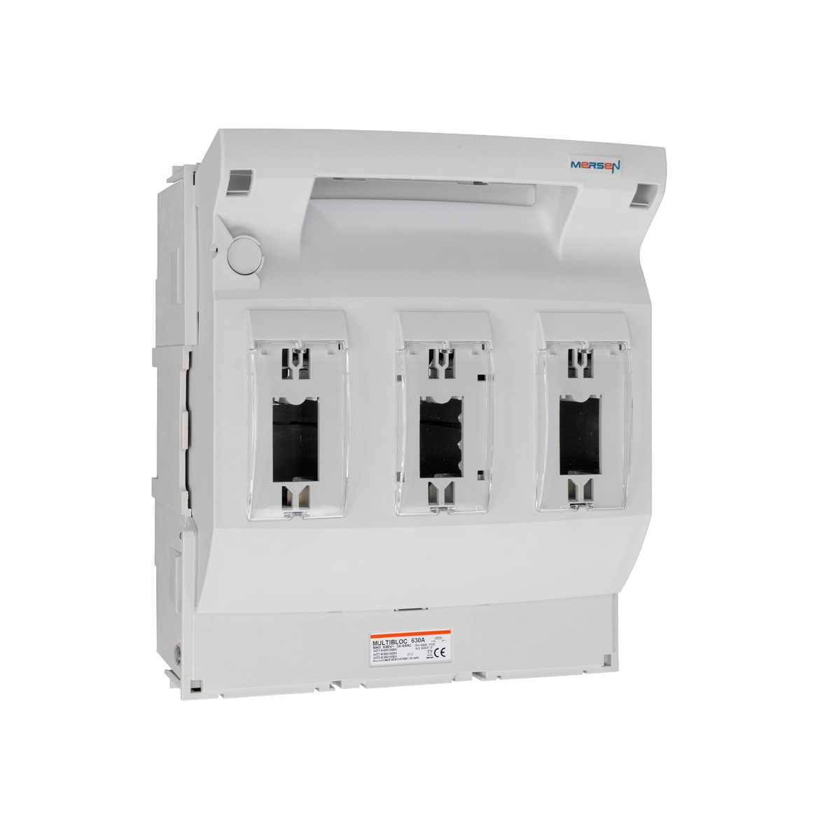 MERSEN - Sezionatore sottocarico NH 3 630A 3 p Pannello/Col.basso Morsetto a cinghia M12