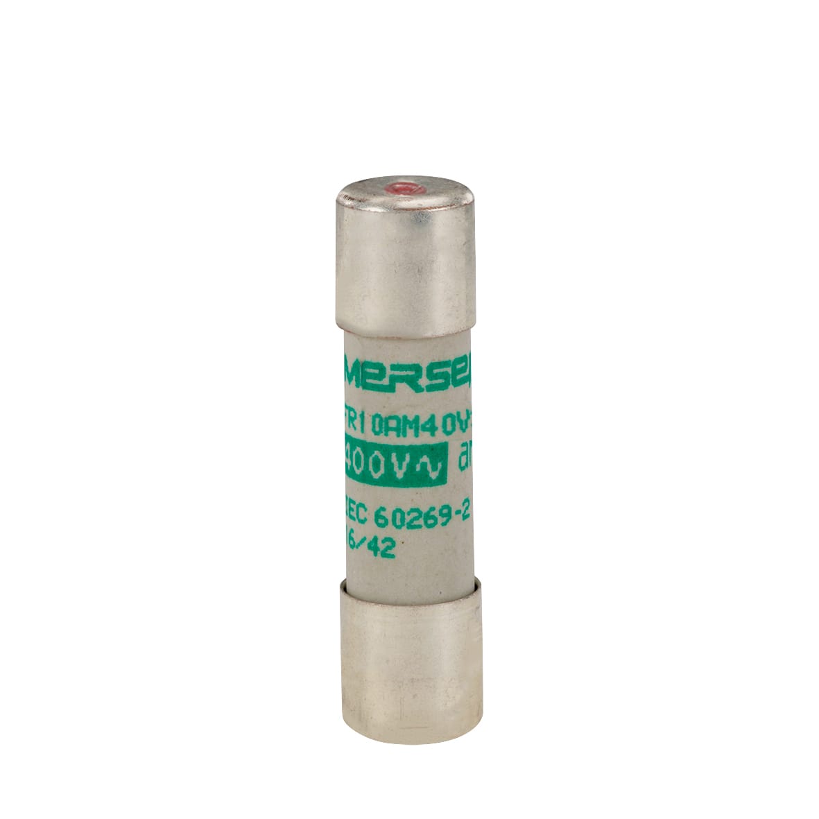 MERSEN - Fusibile cilindrico aM 10x38 CEI 400VAC 25A Con Indicatore visivo