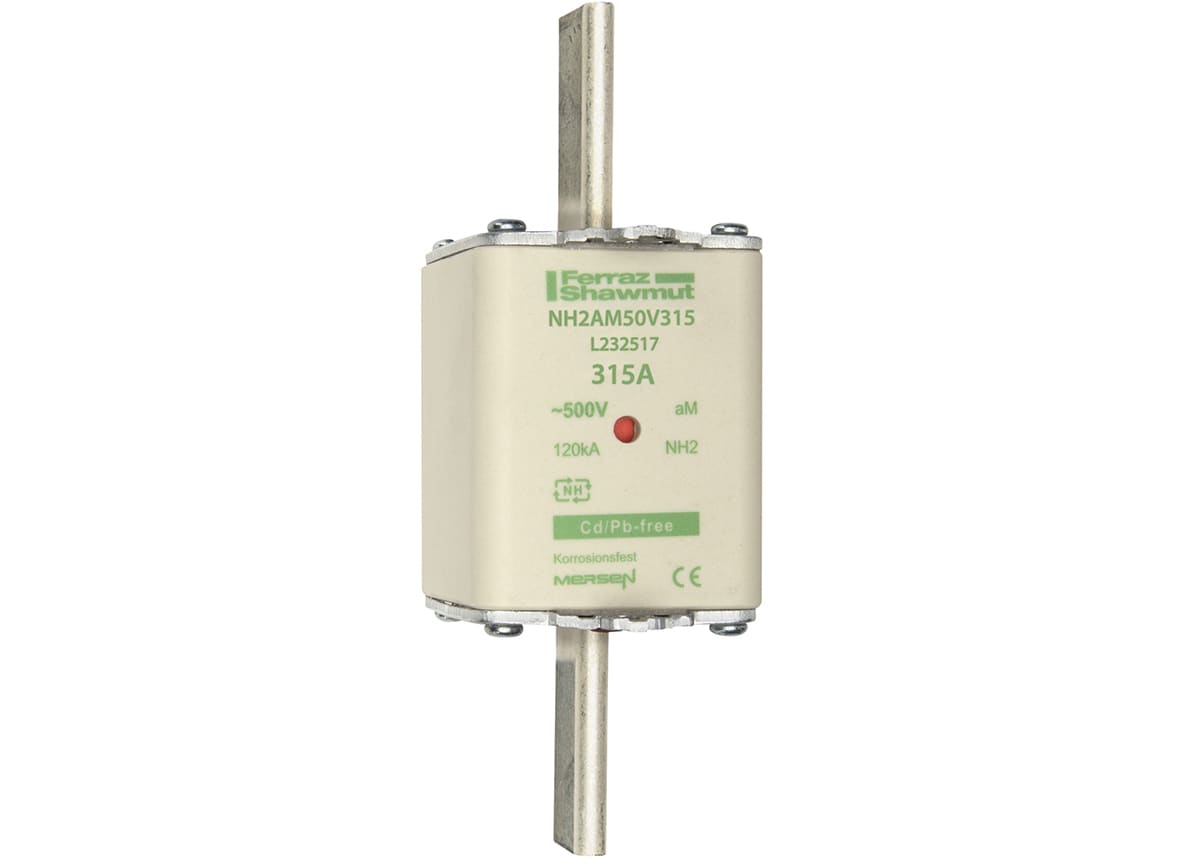 MERSEN - Fusibile NH2 aM 500VAC 315A Placche Attive Doppio Indicatore