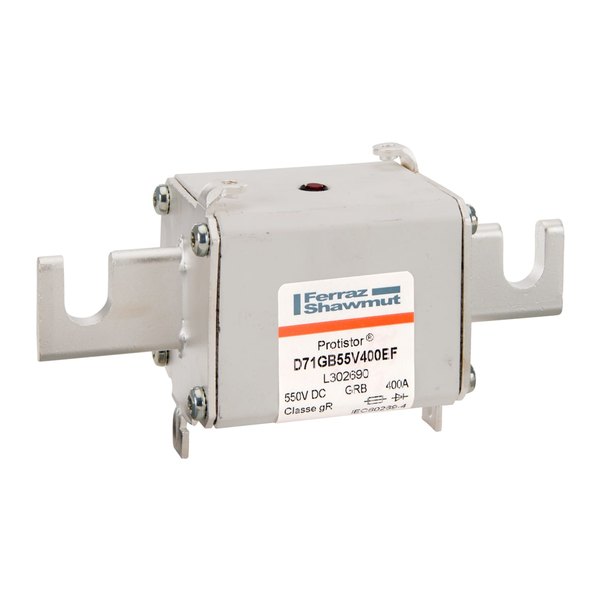 MERSEN - Fusibile ad alta velocità 71 gR 550VDC CEI 600VDC UL 400A Percussore