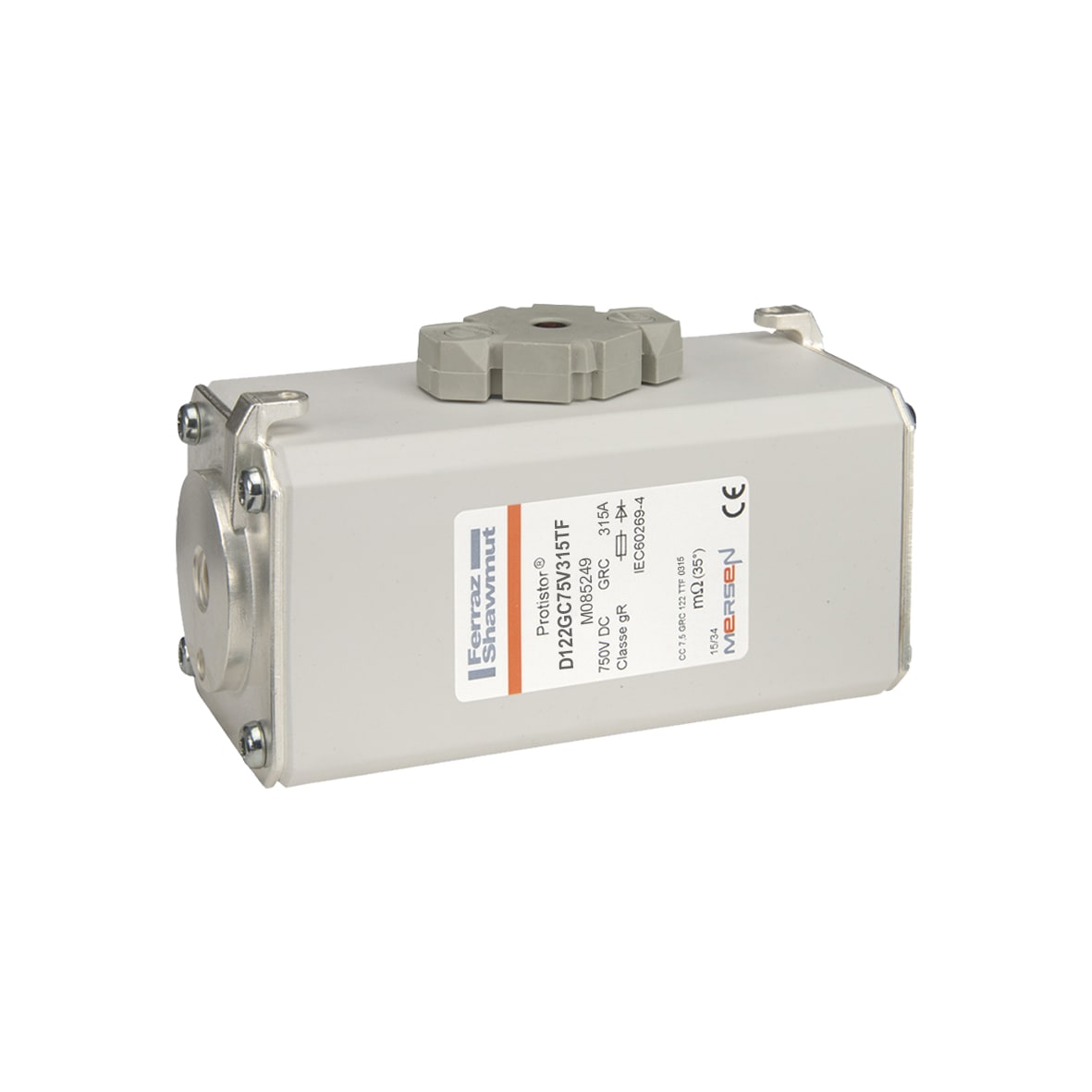 MERSEN - Fusibile ad alta velocità 122 gR 750VDC CEI 315A Percussore Cont.Fil.Metrica