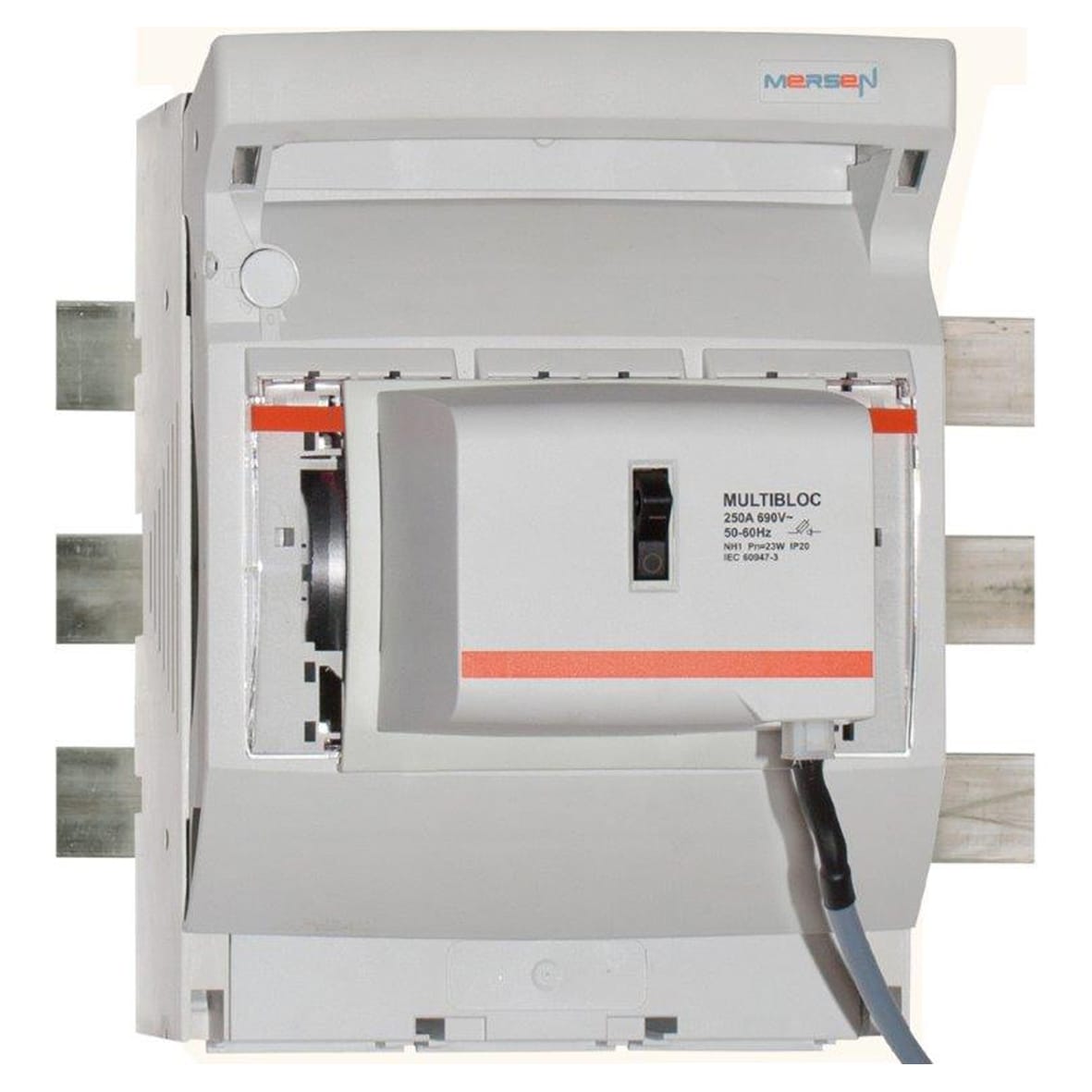 MERSEN - Sezionatore sottocarico NH t.1 250A 3 poli Sistema Bus Bar 40mm M10 elecmec mon.