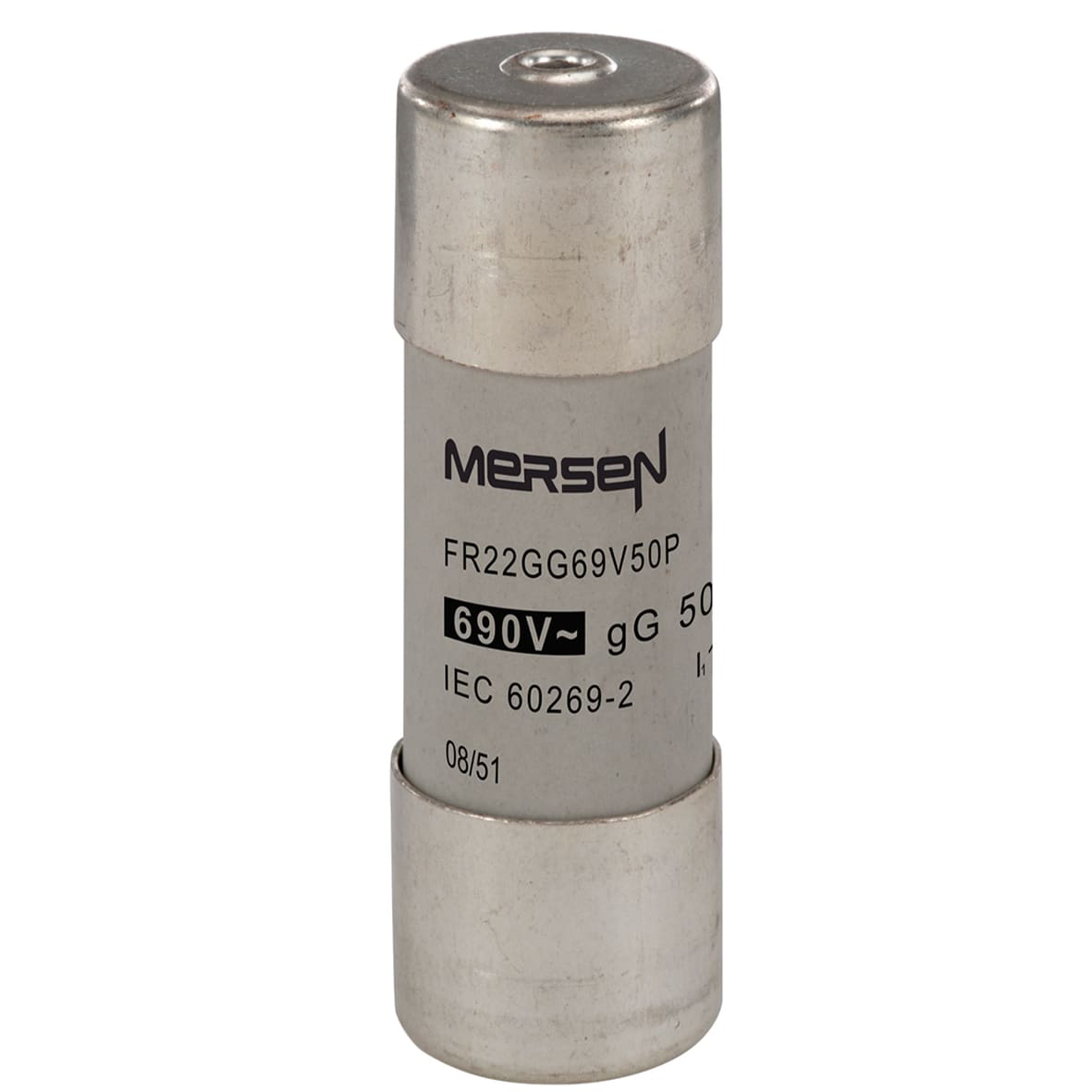 MERSEN - Fusibile cilindrico gG 22x58 CEI 690VAC 50A Con Percusorre