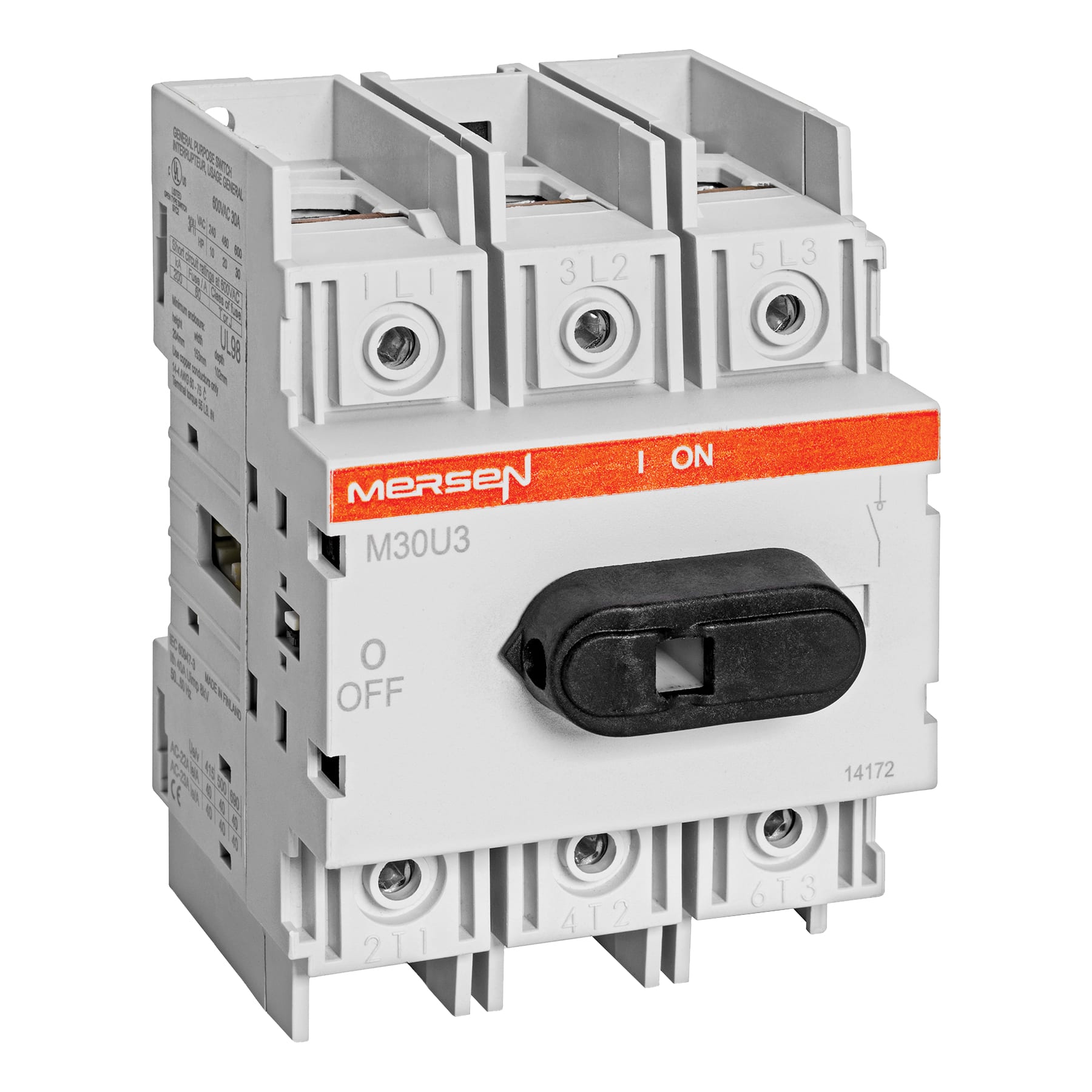 MERSEN - Interruttore UL 98 non fusibile 600VAC 30A 3 poli