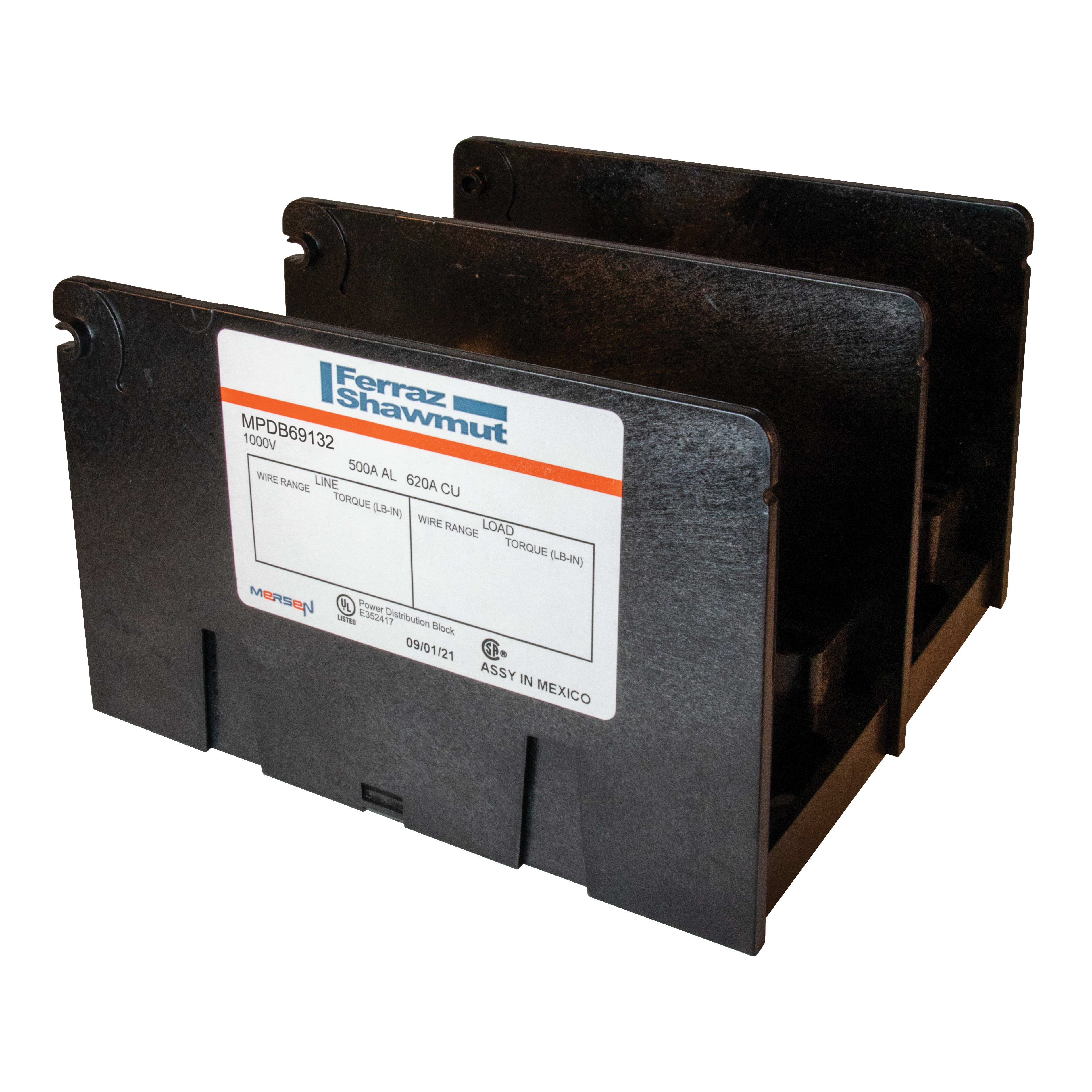 MERSEN - Serie MPDB UL 1953 1000V 500A - 620A AL Large 2 poli 2 - 6 350-#6 2/0-#14