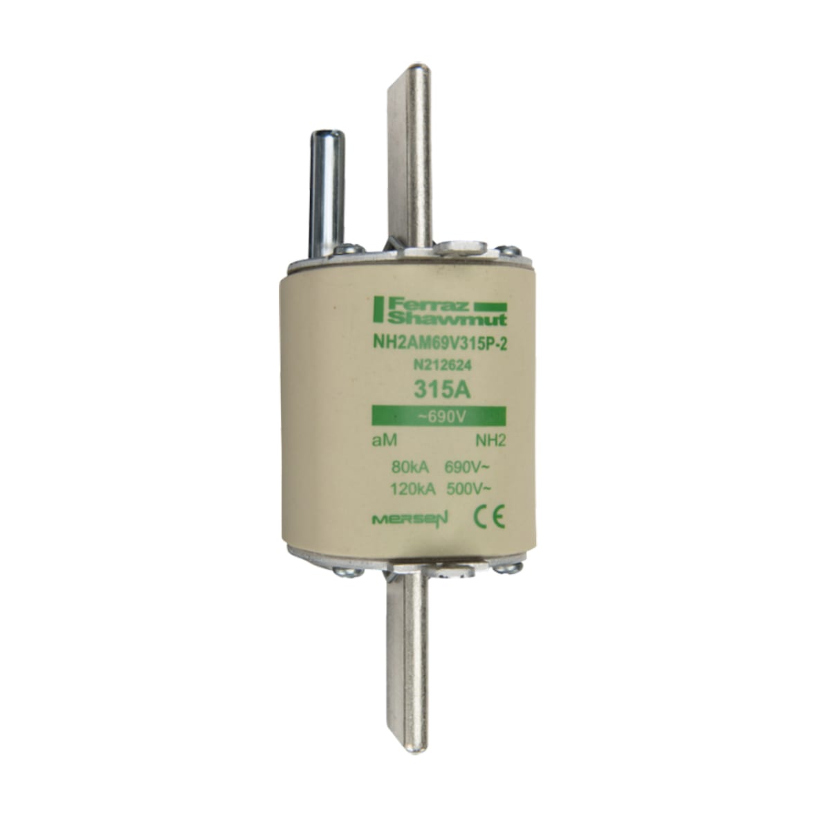 MERSEN - Fusibile NH2 aM 690VAC 315A Placche Attive Percussore