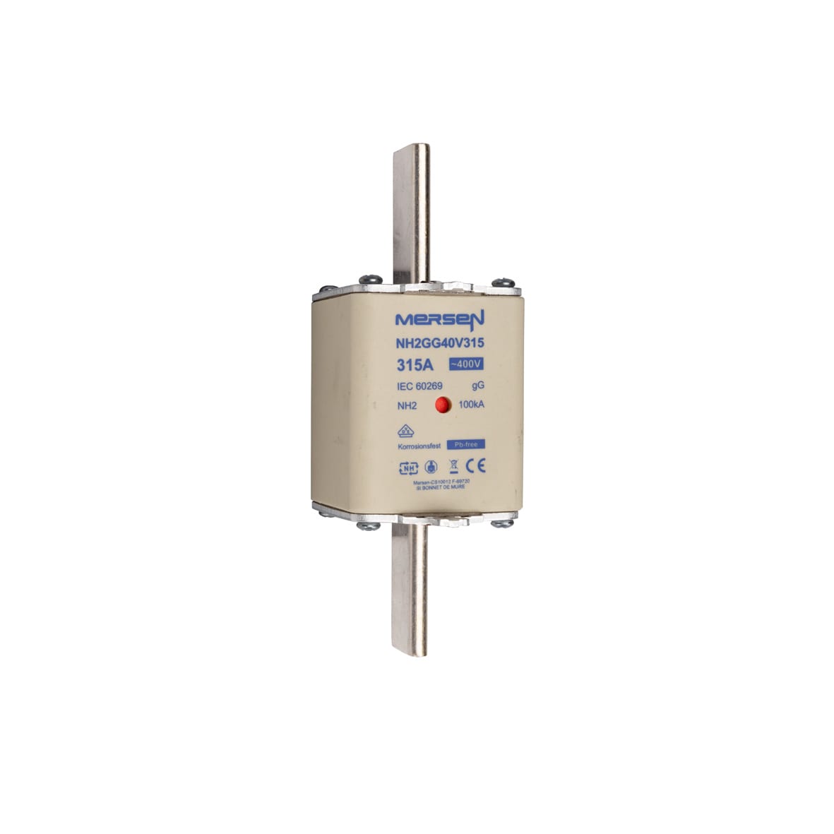 MERSEN - Fusibile NH2 gG 400VAC 315A Placche Attive Doppio Indicatore