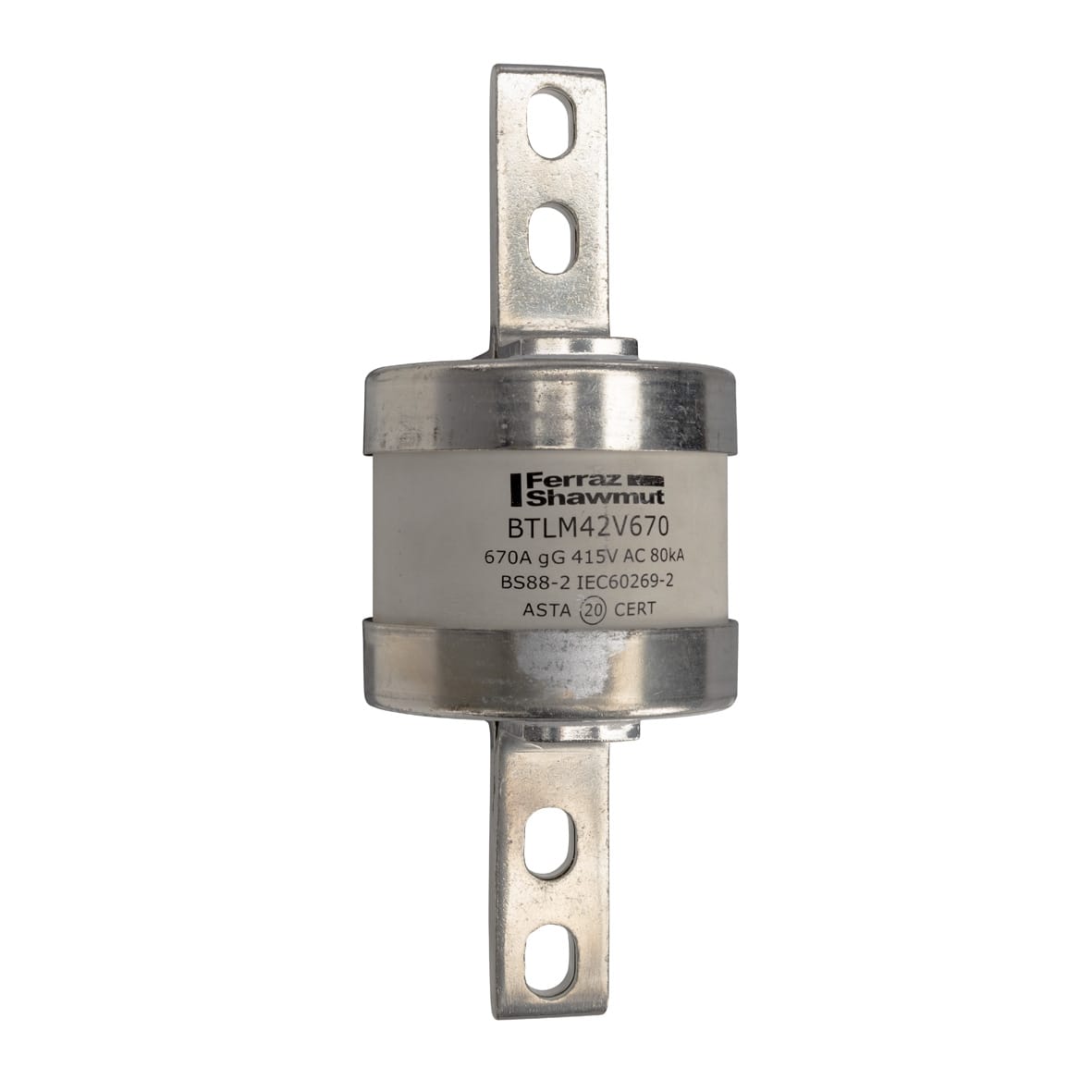 MERSEN - Fusibile BS IEC gG C3 415VAC 240VDC 670A BTLM Targhetta imbullonata centrale