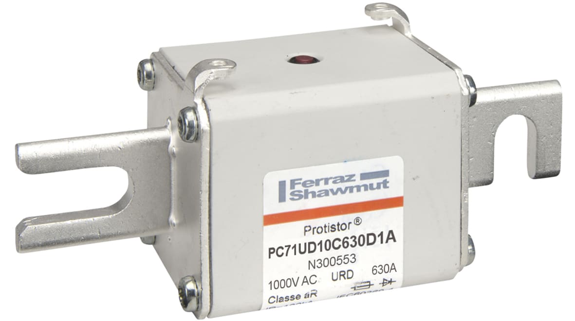 MERSEN - Fusibile ad alta velocità 71 aR 1000VAC 630A Percussore Coltelli DIN 110