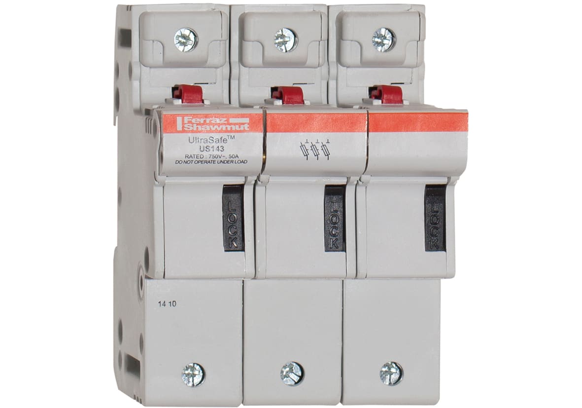 MERSEN - Portafusibili 800VAC 1000VDC UL 14x51 3 poli IP20