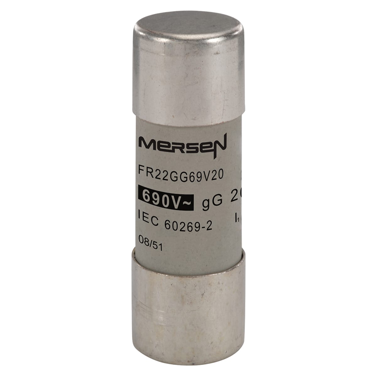MERSEN - Fusibile cilindrico gG 22x58 CEI 690VAC 20A
