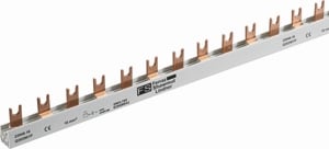 MERSEN - Busbar Fork 2-pole 104mm 16mm² cross section with insulation Pitch 18mm