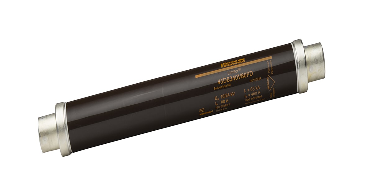 MERSEN - Fusibile di backup HV DIN VDE T402 24kVAC 80A d65mm, L442mm Percussore 80N