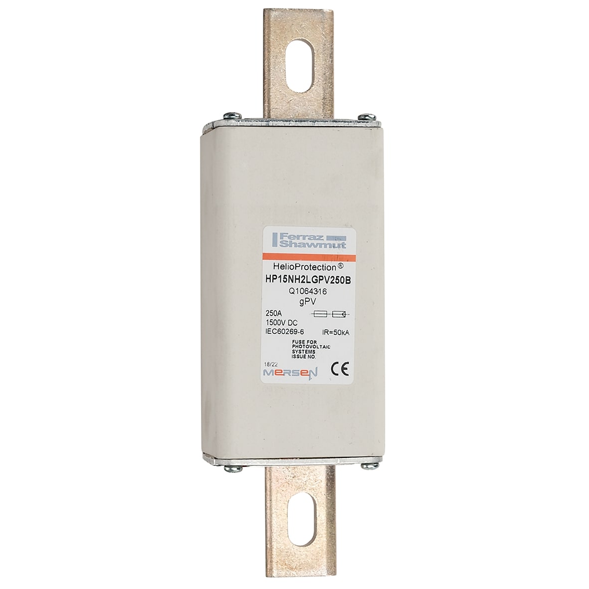 MERSEN - Fusibile fotovoltaico gPV 1500VDC IEC / UL 2XL 250A Coltelli DIN Mont. Diretto