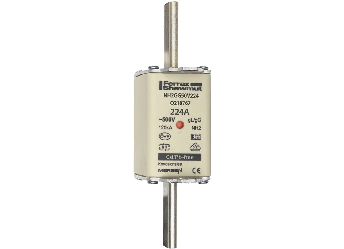 MERSEN - Fusibile NH2 gG 500VAC 224A Placche Attive Doppio Indicatore