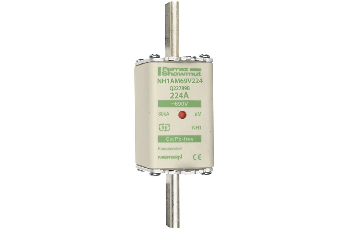 MERSEN - Fusibile NH1 aM 690VAC 224A Placche Attive Doppio Indicatore