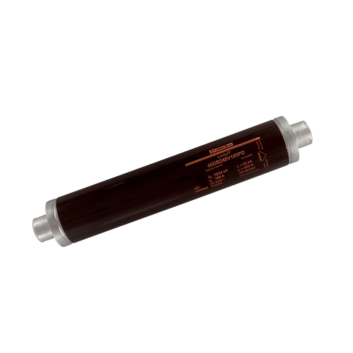 MERSEN - Fusibile di backup HV DIN VDE T402 24kVAC 100A d88mm, L442mm Percussore 80N
