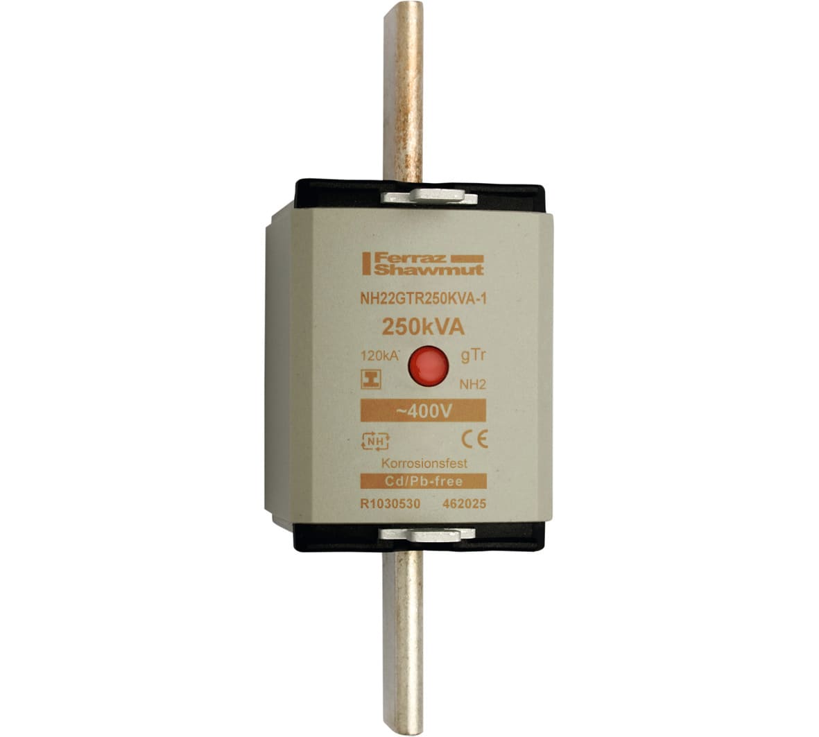 MERSEN - Fusibile NH2 gTr 400VAC 361A 250KVA Placche Isolate Indicatore Centrale