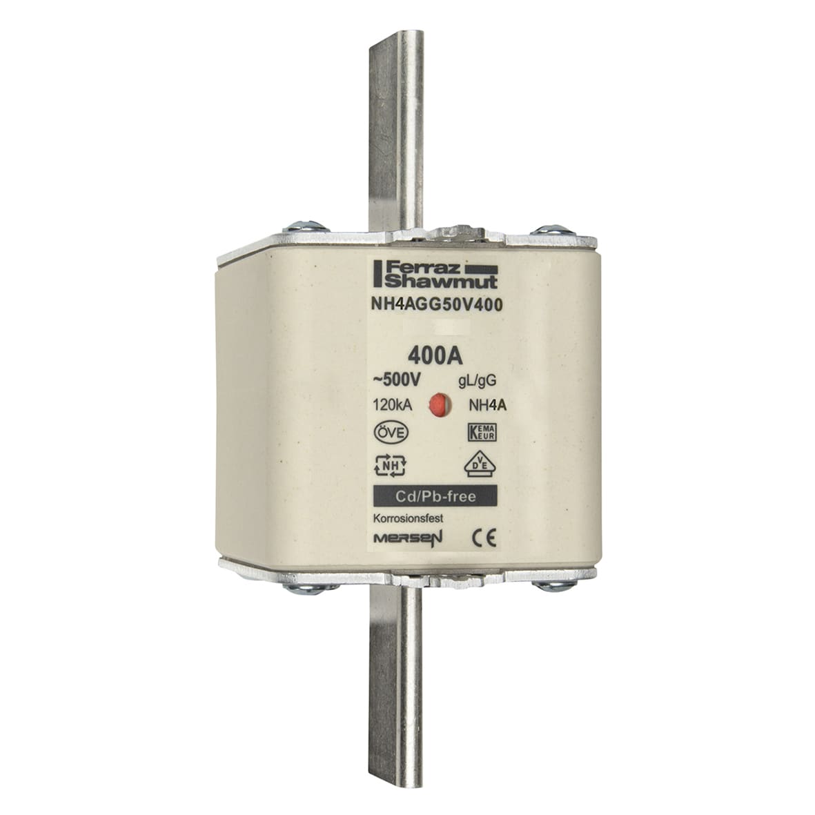 MERSEN - Fusibile NH4a gG 500VAC 400A Placche Attive Indicatore Centrale