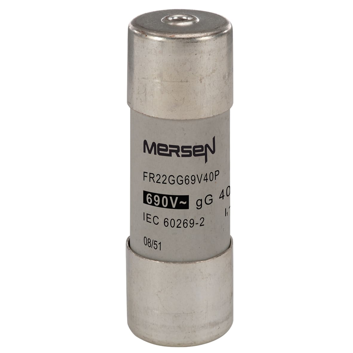 MERSEN - Fusibile cilindrico gG 22x58 CEI 690VAC 40A Con Percusorre