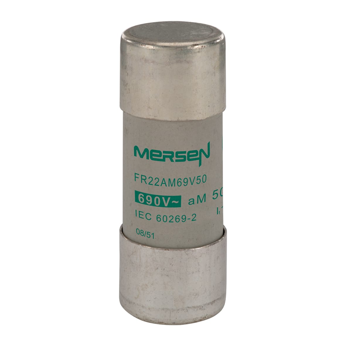 MERSEN - Fusibile cilindrico aM 22x58 CEI 690VAC 50A