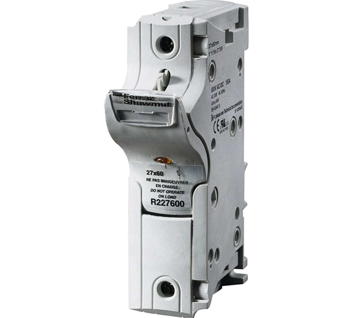MERSEN - Portafusibili 800VAC 800VDC 27x60 1p Indic. visivo Micro. Faston capocorda IP20