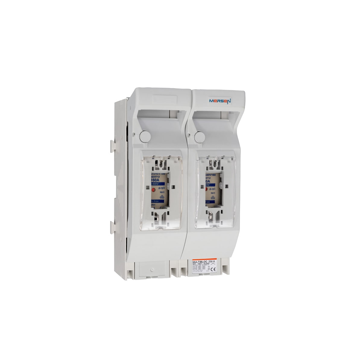 MERSEN - Sezionatore sottocarico NH t.1 250A 2 poli Pannello/Collegamento dal basso M10