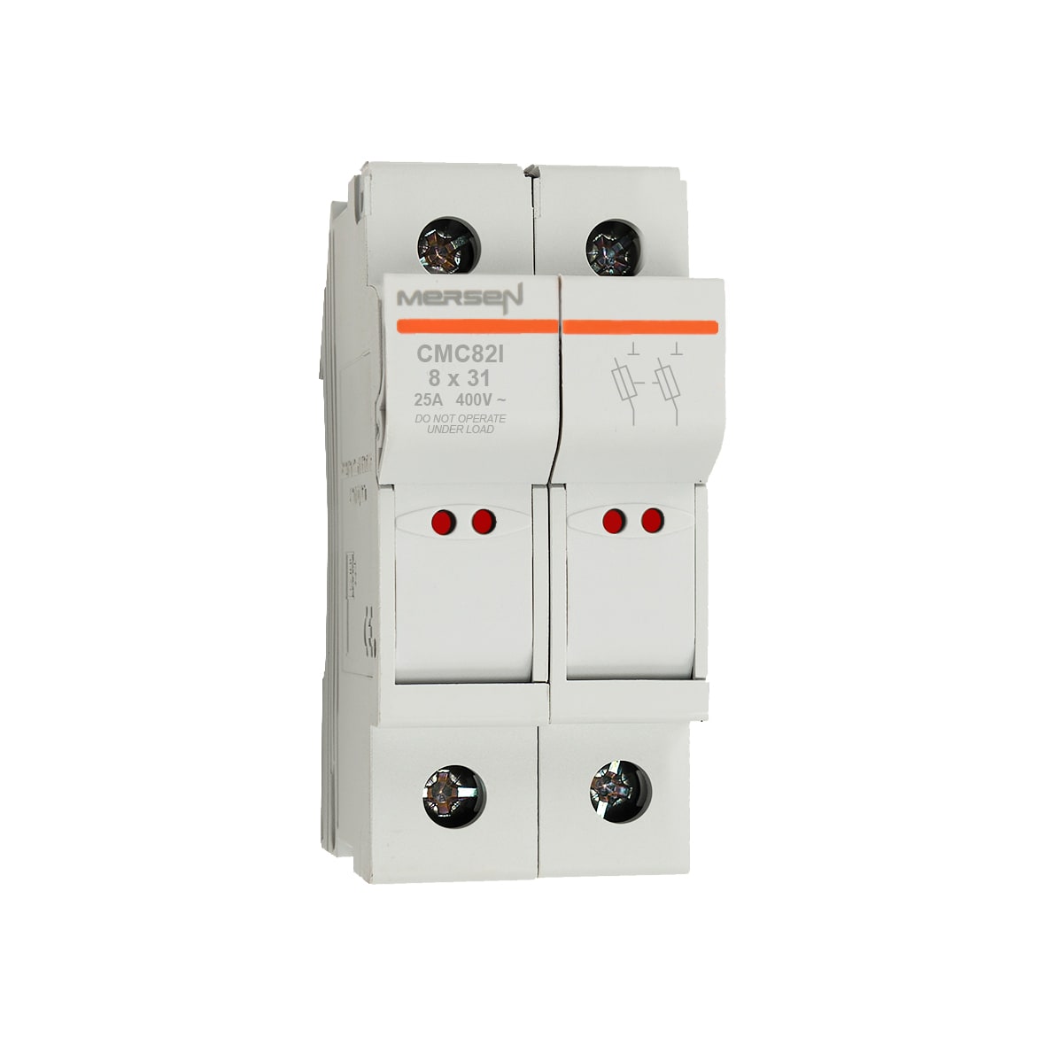 MERSEN - Portafusibili 8x32 CEI 400VAC 2 poli IP20 Indicatore visivo