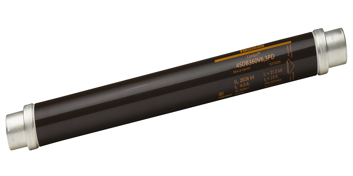MERSEN - Fusibile di backup HV DIN VDE T402 36kVAC 6.3A d56mm, L367mm Percussore 80N