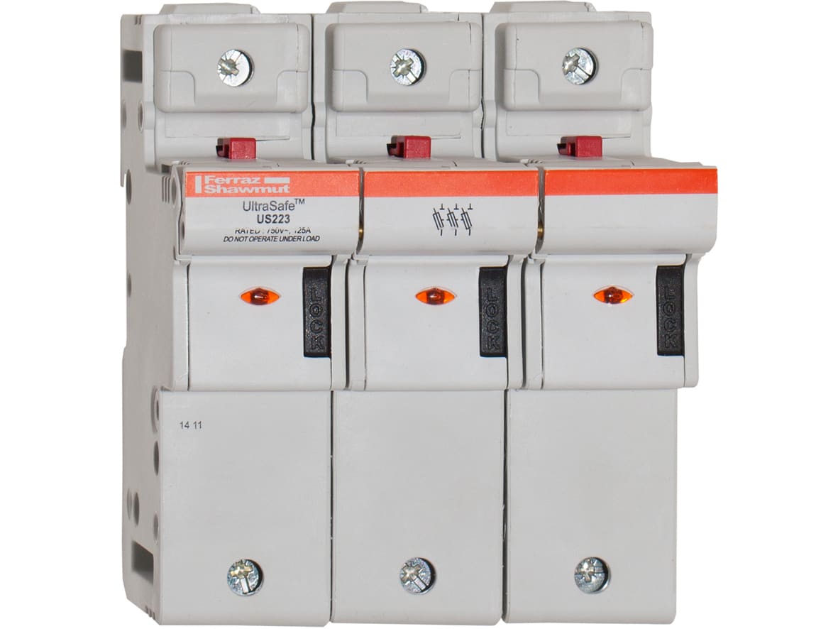 MERSEN - Portafusibili 800VAC 1000VDC UL 22x58 3 poli Indicatore visivo IP20