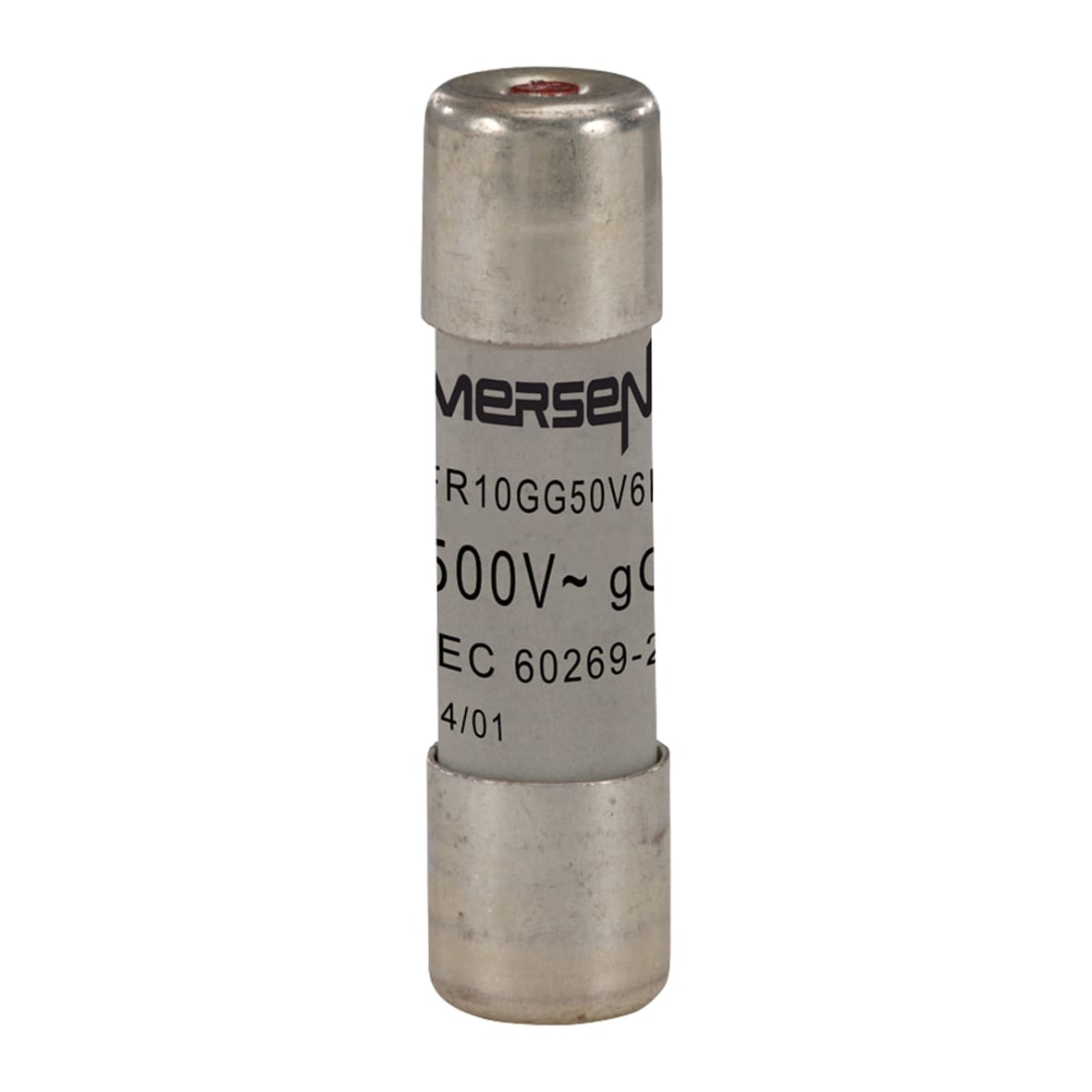 MERSEN - Fusibile cilindrico gG 10x38 CEI 500VAC 6A Con Indicatore visivo