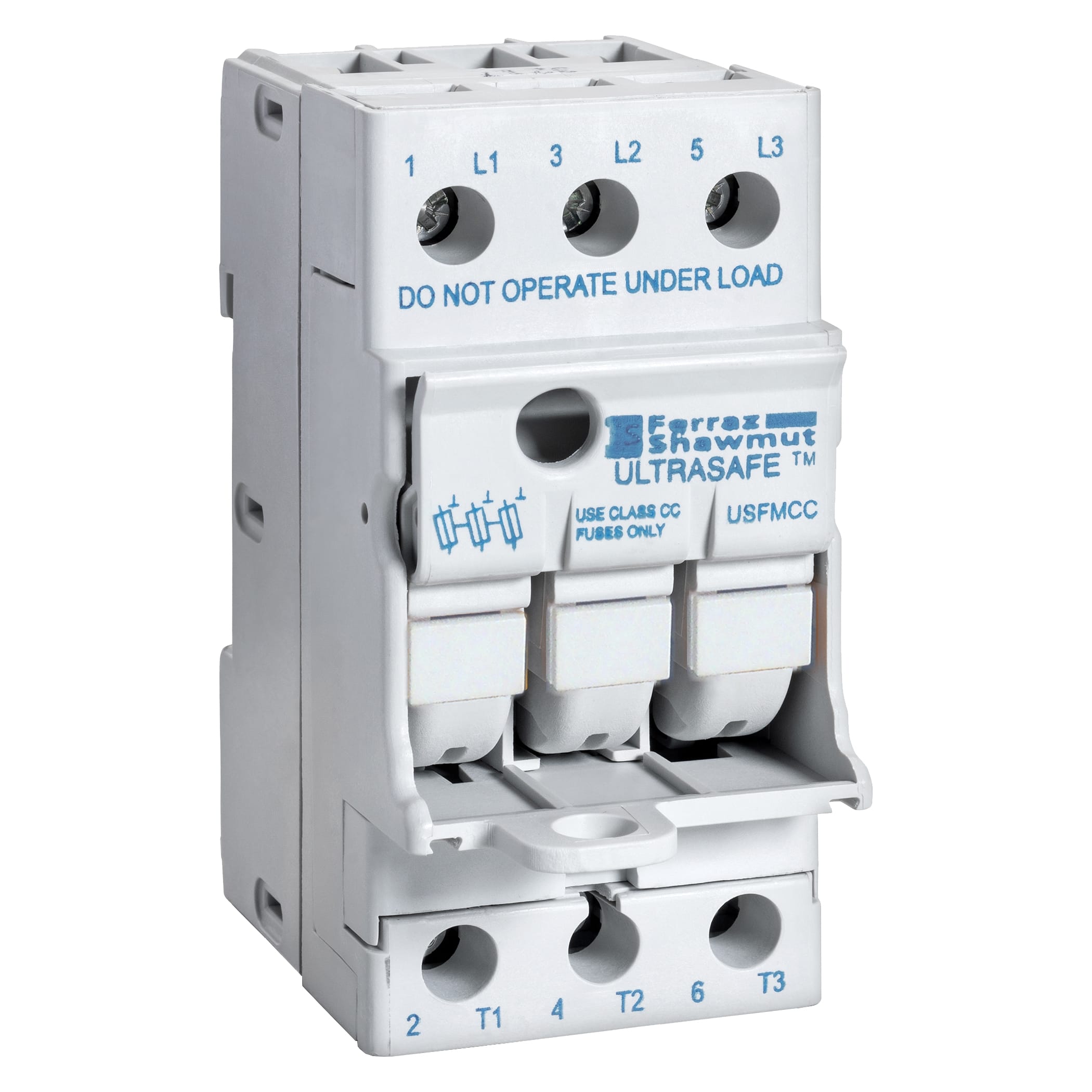 MERSEN - Portafusibili 600VAC 600VDC Classe CC 30A 3 poli Lamina a pressione IP20