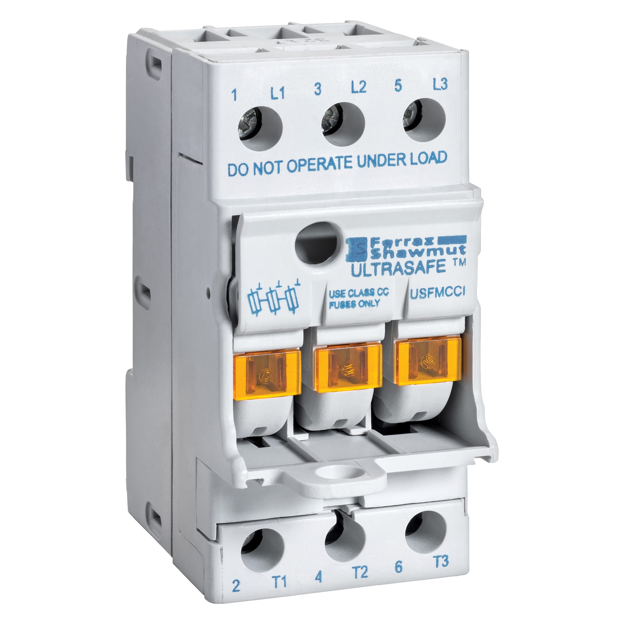 MERSEN - Portafusibili 600VAC 600VDC Classe CC 30A 3 poli LED Lamina a pressione IP20