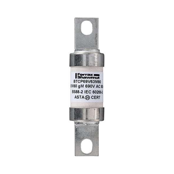 MERSEN - Fusibile BS IEC gM A4 690VAC 460VDC 63M80A BTCP Lame sfalsate