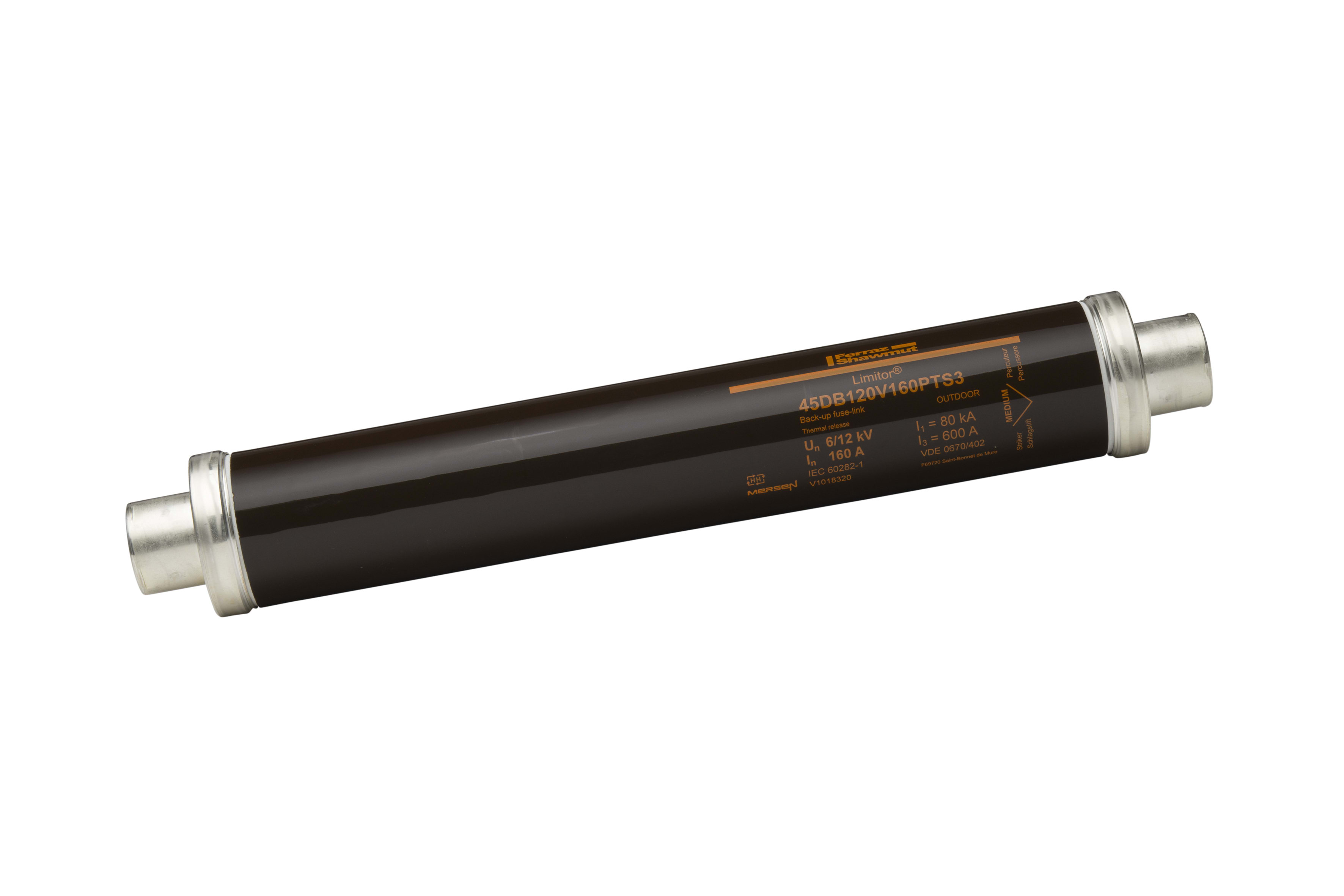 MERSEN - Fusibile di backup HV DIN VDE T402 12kVAC 160A d78,L442mm Percussore Termico 80N