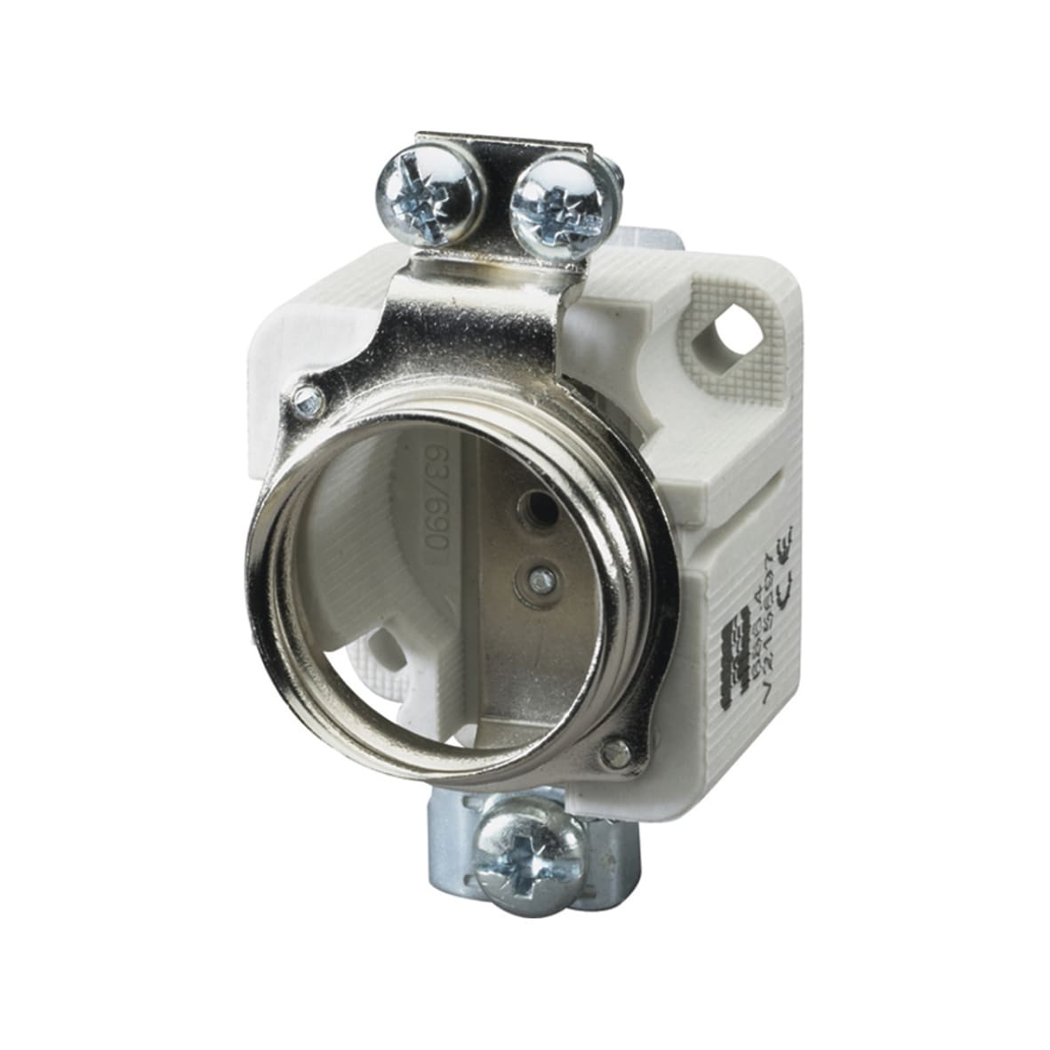 MERSEN - Base portafusibili DIII 500VAC 63A 1 polo senza protezione da tocco Guida DIN