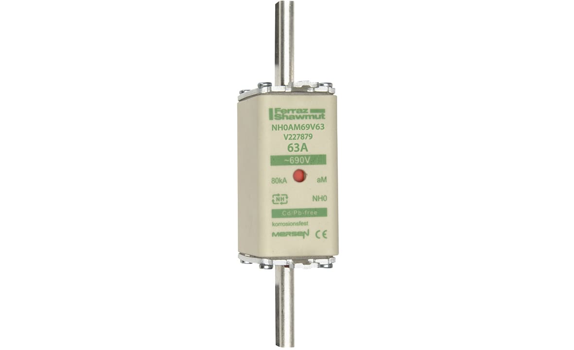 MERSEN - Fusibile NH0 aM 690VAC 63A Placche Attive Doppio Indicatore