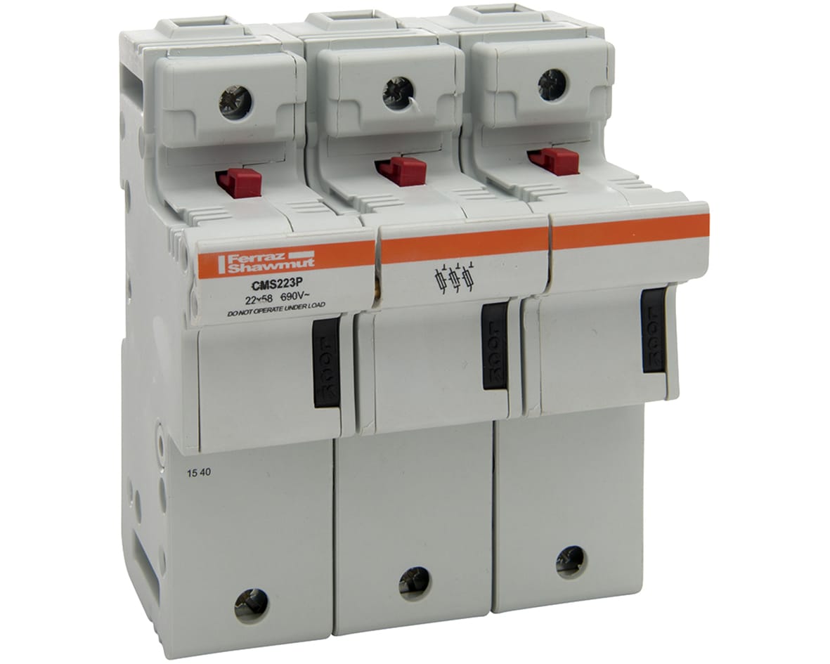 MERSEN - Portafusibili 22x58 CEI 690VAC 690VDC 3 p Compatibile con microinterruttore IP20