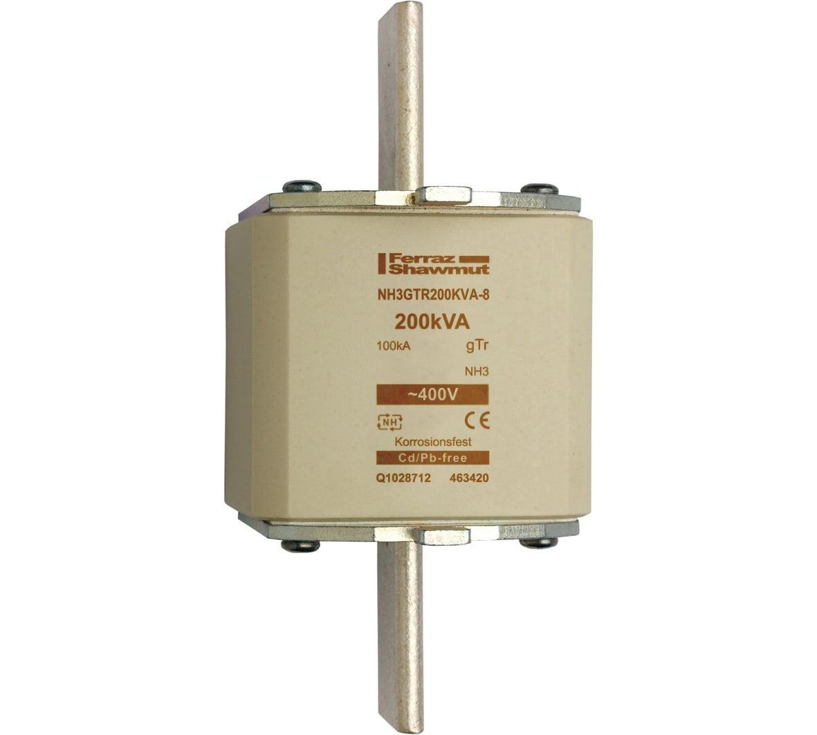 MERSEN - Fusibile NH3 gTr 400VAC 909A 630KVA Placche Attive Indicatore Superiore