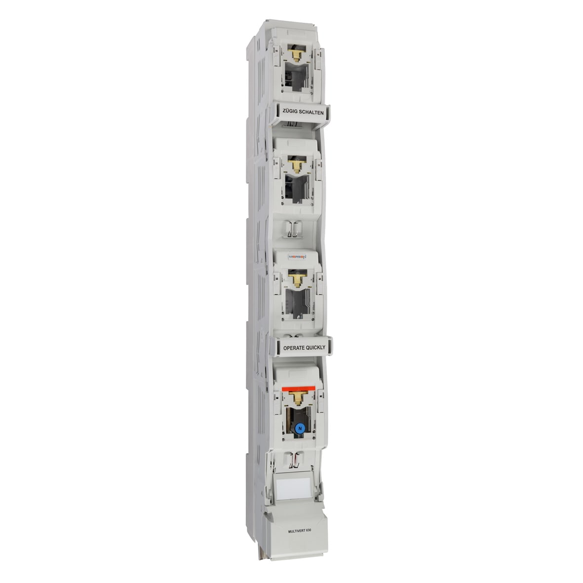 MERSEN - Sezionatore sottocarico NH t.3 630A 1x4 poli Sistema Bus Bar 185mm Terminale a V