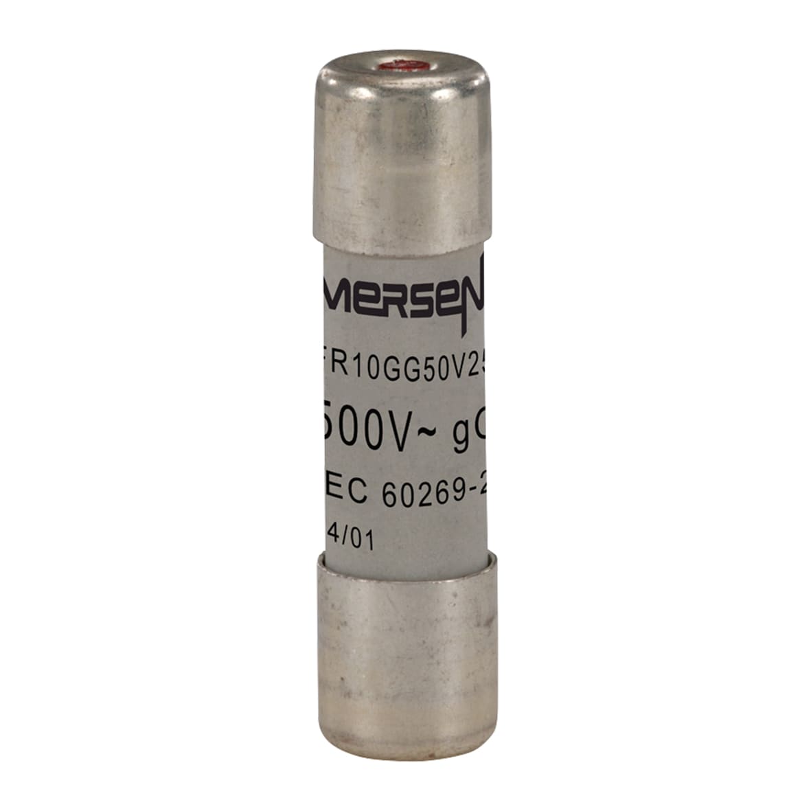 MERSEN - Fusibile cilindrico gG 10x38 CEI 500VAC 25A Con Indicatore visivo