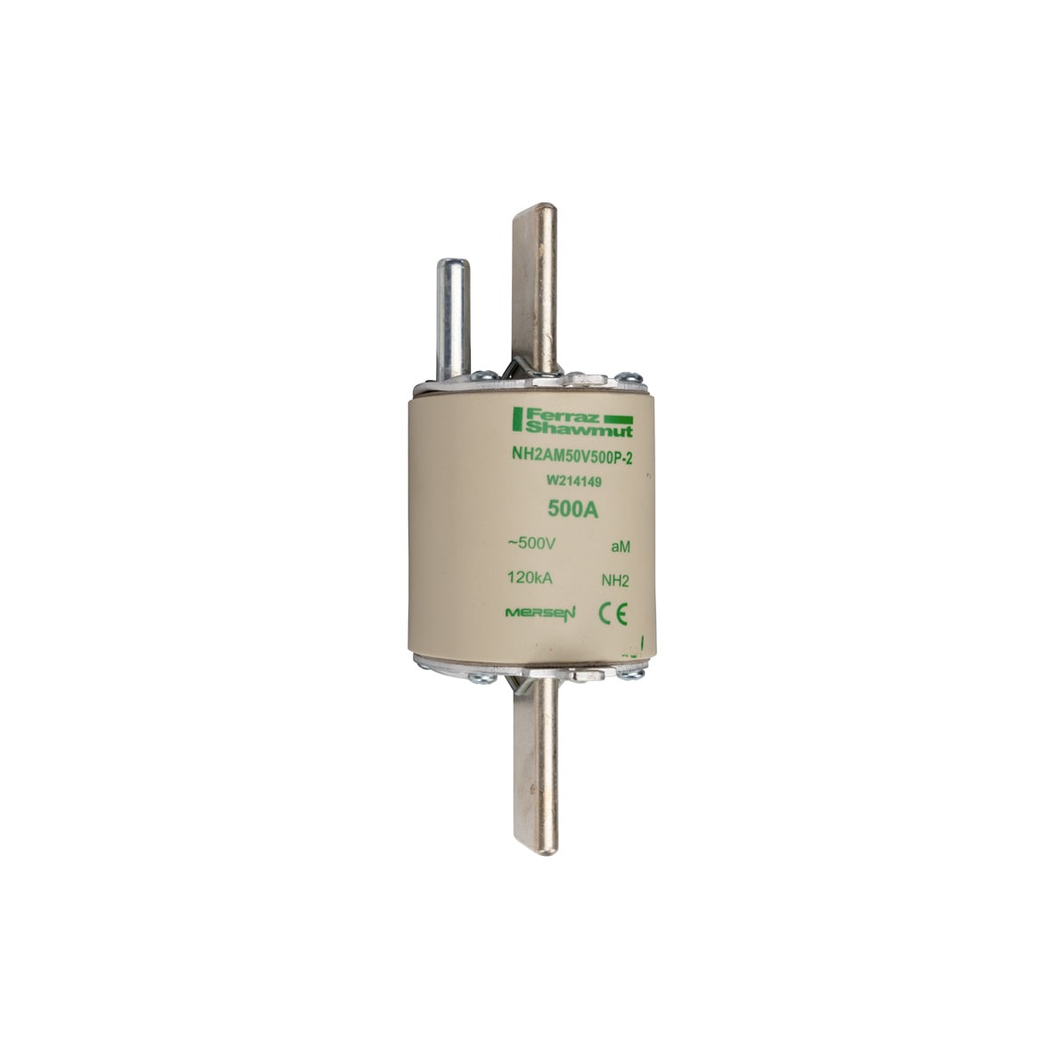 MERSEN - Fusibile NH2 aM 500VAC 500A Placche Attive Percussore