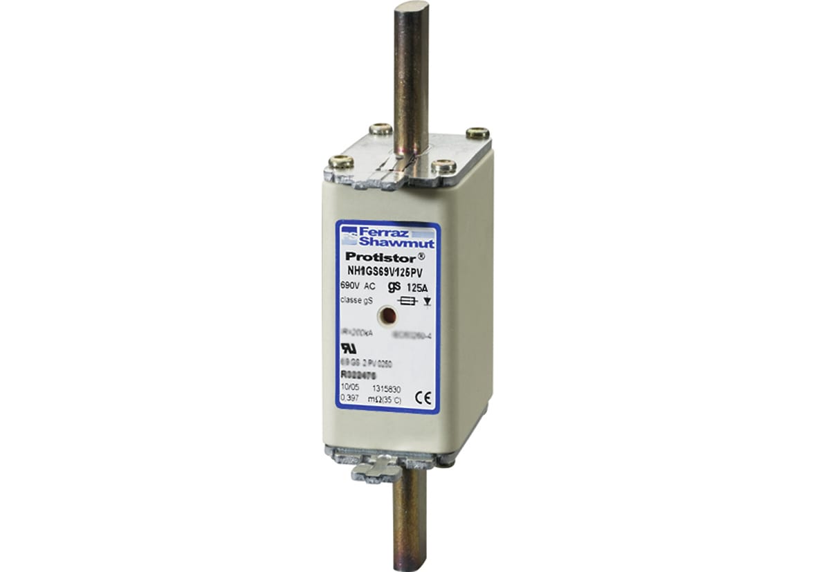 MERSEN - Fusibile ad alta velocità NH 0 gS 690VAC CEI 700VAC UL 125A Doppio indicatore